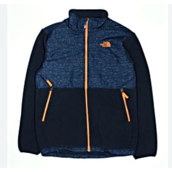 North Face Blue and Orange Full Zip Fleece Jacket, Medium. Gorpcore - Picture 11 of 13